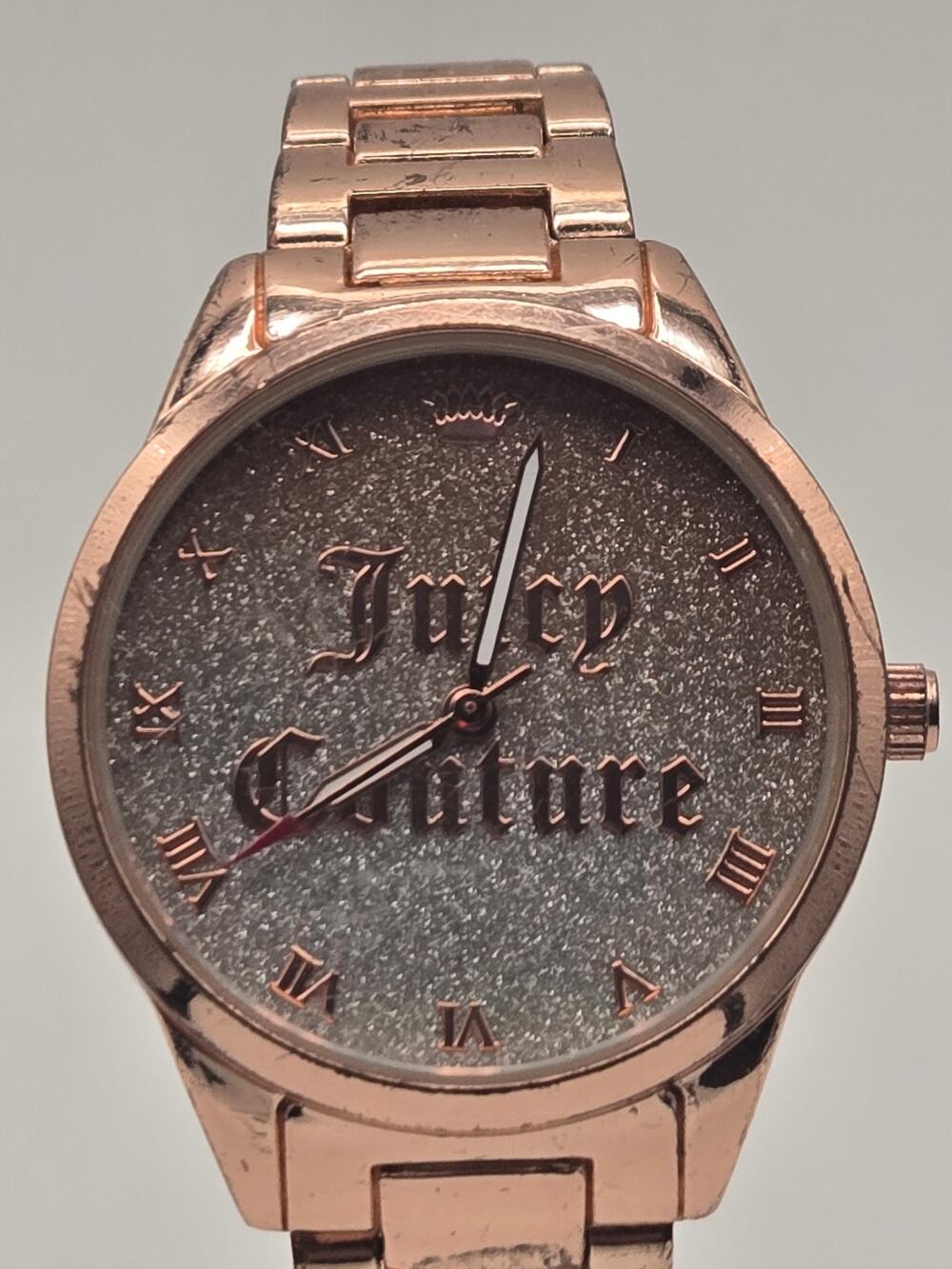 Juicy Couture Rose Gold Black Label Ombre Glitter Dial Y2K